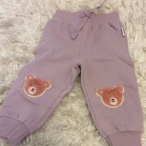 Huxbaby Lilac Bear Patch Joggers